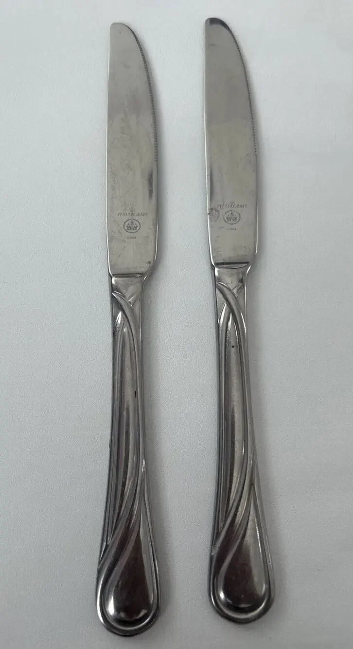 Pfaltzgraff GLENNBROOK Set Of 2 Dinner Knives 18/10 Stainless Flatware